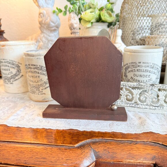 1920s Antique Religious Metal and Wood Saint Joeseph and Child Jesus - Picture 7 of 10